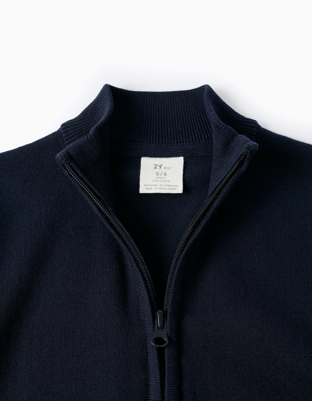 Dark Green Cotton Hooded Jacket with Textured Embroidery for Boys