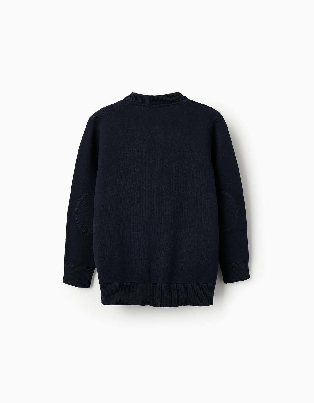 Dark Blue V-Neck Knitted Cardigan for Boys