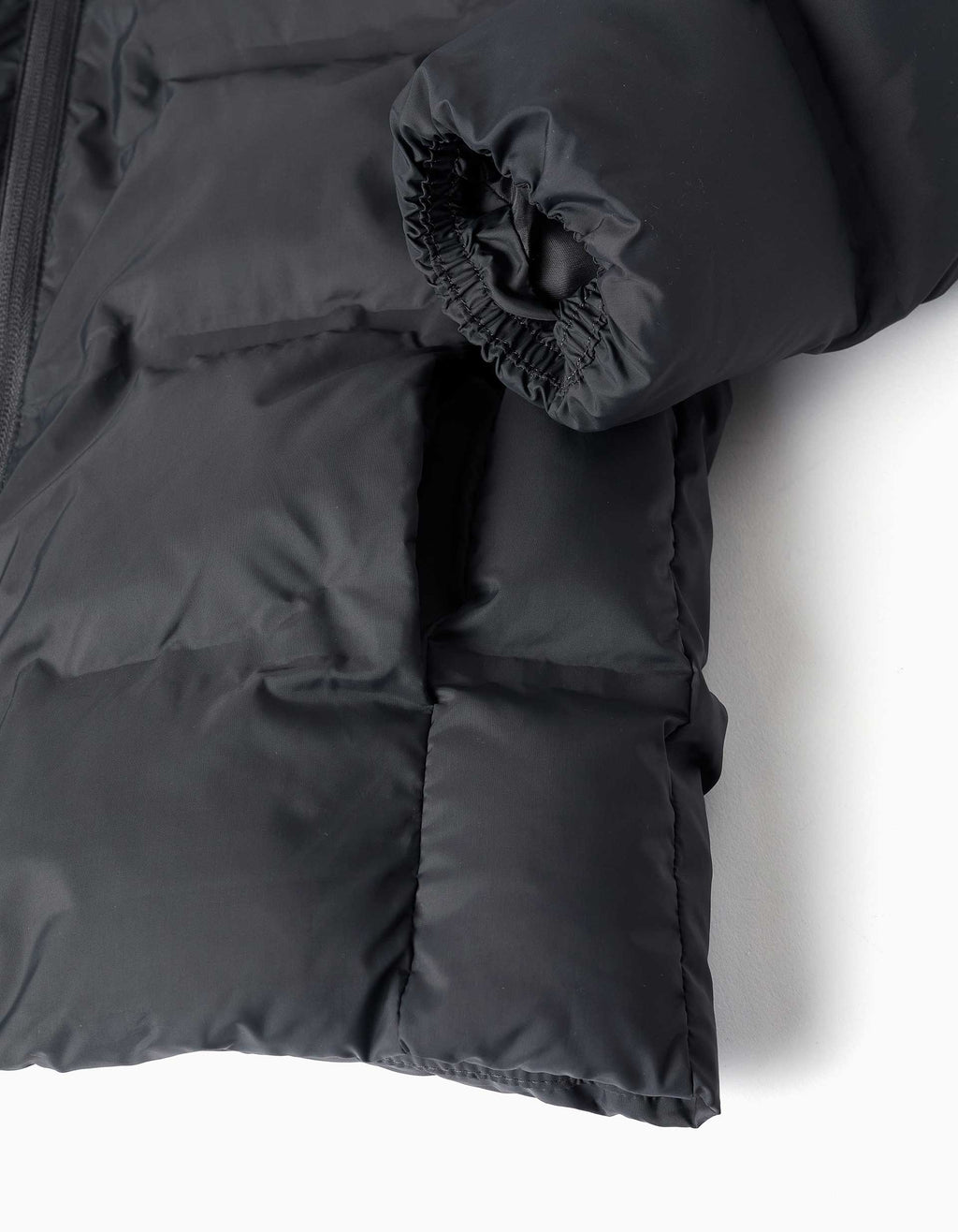 Hooded thermal quilted jacket with pockets for boys, dark grey
