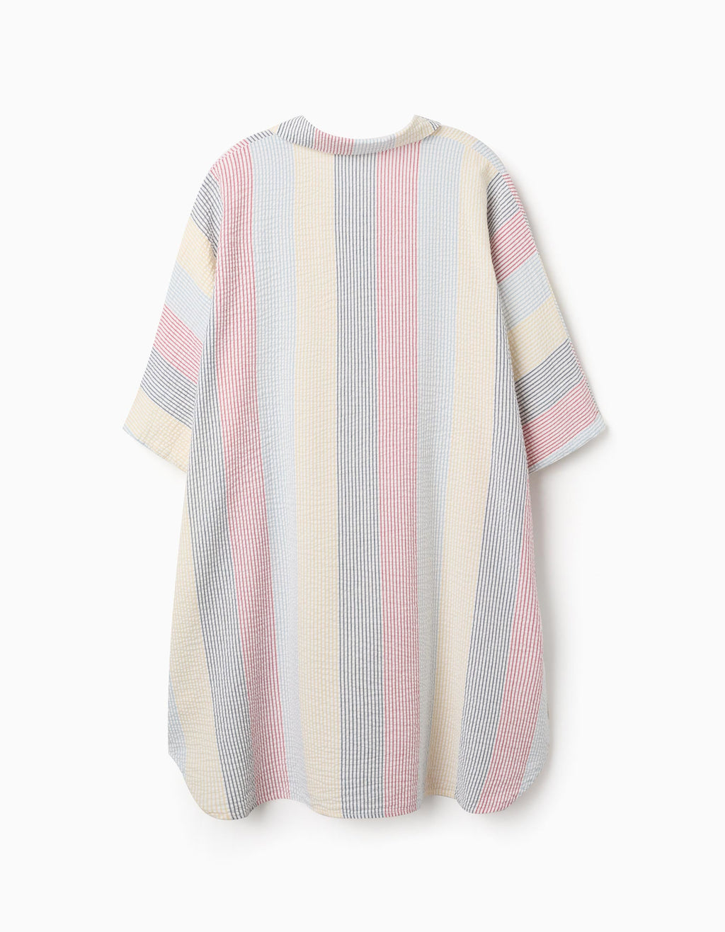 Striped cotton dress You&Me for women, red/blue/yellow