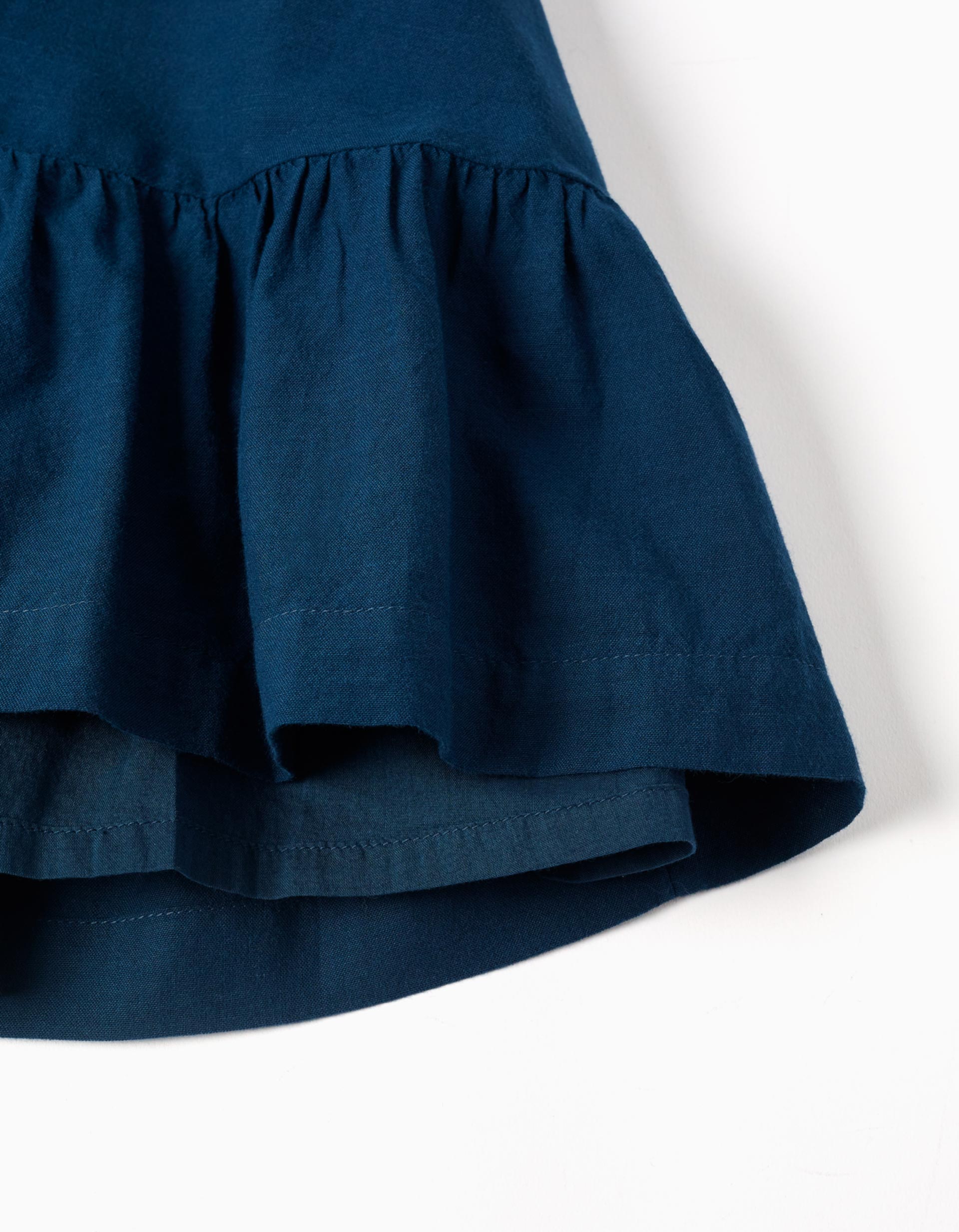 Sleeveless cotton dress with lining You&Me for girls, dark blue